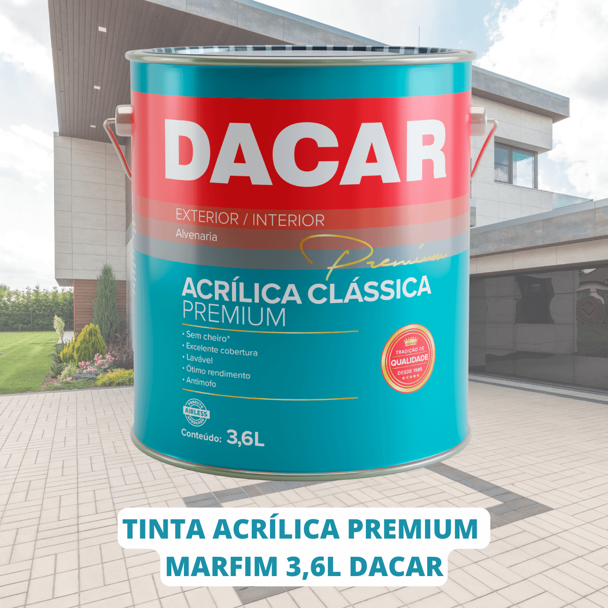 Tinta Acrílica Premium Fosco Marfim Dacar - Big Cores Tintas