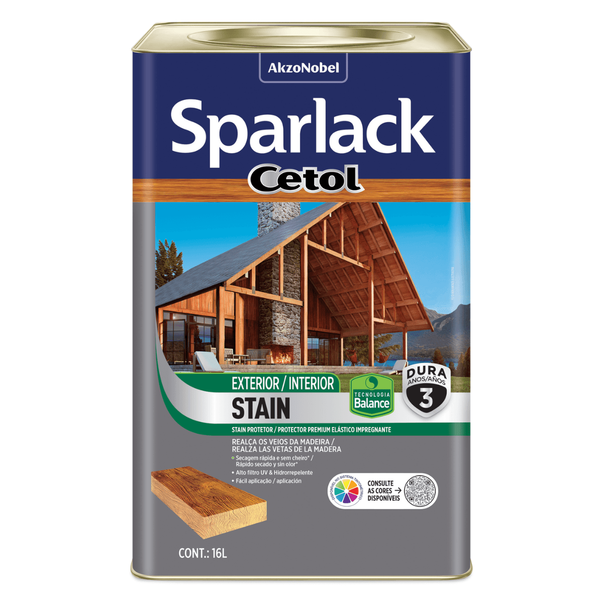 Cetol Balance Stain Natural gno Acetinado 3 anos Sparlack - Big