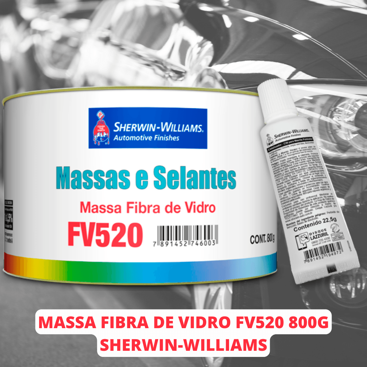 Massa Fibra de Vidro FV520 800g Sherwin-Williams - Big Cores Tintas